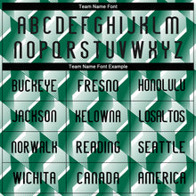 Load image into Gallery viewer, Custom Kelly Green Black-White Geometric Shape Sublimation Volleyball Uniform Jersey