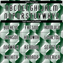 Load image into Gallery viewer, Custom Green Black-White Geometric Shape Sublimation Volleyball Uniform Jersey