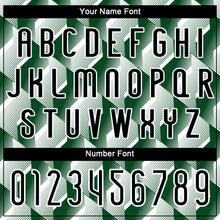 Load image into Gallery viewer, Custom Green Black-White Geometric Shape Sublimation Volleyball Uniform Jersey