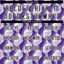 Load image into Gallery viewer, Custom Purple Black-White Geometric Shape Sublimation Volleyball Uniform Jersey