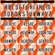 Load image into Gallery viewer, Custom Orange Black-White Geometric Shape Sublimation Volleyball Uniform Jersey