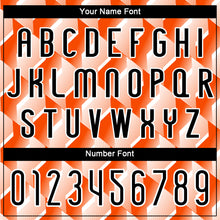 Load image into Gallery viewer, Custom Orange Black-White Geometric Shape Sublimation Volleyball Uniform Jersey