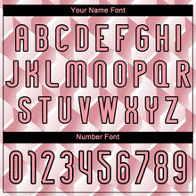 Load image into Gallery viewer, Custom Medium Pink Black-White Geometric Shape Sublimation Volleyball Uniform Jersey