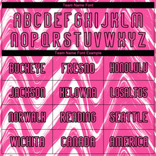 Load image into Gallery viewer, Custom Pink Black-White Fluid Sublimation Volleyball Uniform Jersey