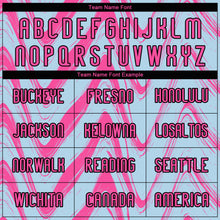 Load image into Gallery viewer, Custom Light Blue Pink-Black Fluid Sublimation Volleyball Uniform Jersey