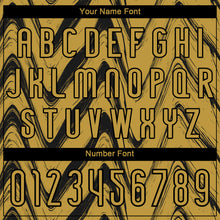 Load image into Gallery viewer, Custom Old Gold Black Fluid Sublimation Volleyball Uniform Jersey