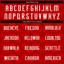 Load image into Gallery viewer, Custom Red White Geometric Shape Sublimation Volleyball Uniform Jersey