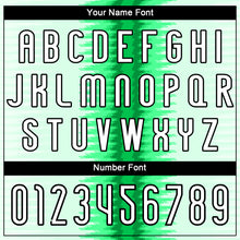 Load image into Gallery viewer, Custom Kelly Green White-Black Abstract Lines Sublimation Volleyball Uniform Jersey