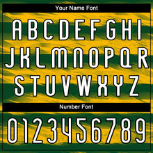 Load image into Gallery viewer, Custom Green Yellow-Black Abstract Lines Sublimation Volleyball Uniform Jersey