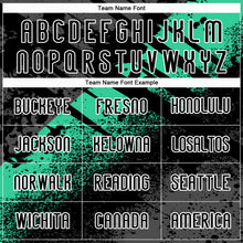 Load image into Gallery viewer, Custom Black Pea Green-White Splash Sublimation Volleyball Uniform Jersey