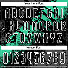 Load image into Gallery viewer, Custom Black Pea Green-White Splash Sublimation Volleyball Uniform Jersey