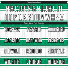 Load image into Gallery viewer, Custom White Black-Kelly Green Abstract Shape Sublimation Volleyball Uniform Jersey