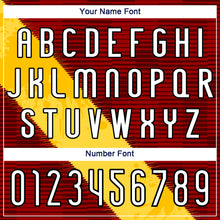 Load image into Gallery viewer, Custom Red Yellow-Black Lines Sublimation Volleyball Uniform Jersey