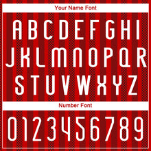 Load image into Gallery viewer, Custom Red White-Black Lines Sublimation Volleyball Uniform Jersey