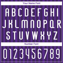 Load image into Gallery viewer, Custom Purple White-Black Lines Sublimation Volleyball Uniform Jersey