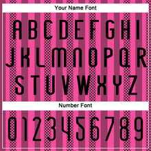 Load image into Gallery viewer, Custom Pink Black-White Lines Sublimation Volleyball Uniform Jersey