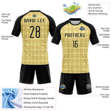 Load image into Gallery viewer, Custom Neon Yellow Black-White Geometric Shape Sublimation Volleyball Uniform Jersey