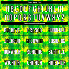 Load image into Gallery viewer, Custom Neon Green White-Black Abstract Shape Sublimation Volleyball Uniform Jersey