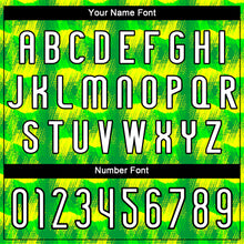 Load image into Gallery viewer, Custom Neon Green White-Black Abstract Shape Sublimation Volleyball Uniform Jersey