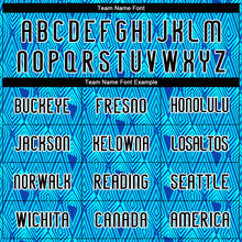 Load image into Gallery viewer, Custom Thunder Blue Black-Lakes Blue Geometric Shape Sublimation Volleyball Uniform Jersey