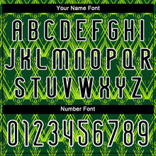 Load image into Gallery viewer, Custom Green Black-Neon Green Abstract Shape Sublimation Volleyball Uniform Jersey