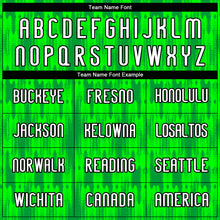 Load image into Gallery viewer, Custom Neon Green White-Black Abstract Shape Sublimation Volleyball Uniform Jersey