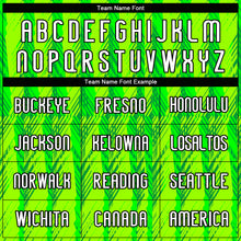 Load image into Gallery viewer, Custom Neon Green White-Black Geometric Shape Sublimation Volleyball Uniform Jersey