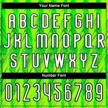 Load image into Gallery viewer, Custom Neon Green White-Black Geometric Shape Sublimation Volleyball Uniform Jersey