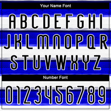 Load image into Gallery viewer, Custom Thunder Blue Black-White Lines Sublimation Volleyball Uniform Jersey