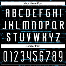 Load image into Gallery viewer, Custom Black White-Sky Blue Bright Lines Sublimation Volleyball Uniform Jersey