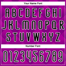 Load image into Gallery viewer, Custom Purple Black-White Geometric Shape Sublimation Volleyball Uniform Jersey