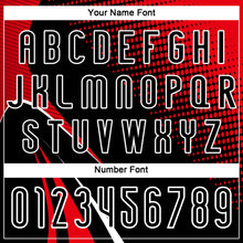 Load image into Gallery viewer, Custom Black Red-White Lines And Dots Sublimation Volleyball Uniform Jersey