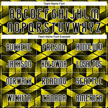 Load image into Gallery viewer, Custom Light Yellow Black-White Geometric Shape Sublimation Volleyball Uniform Jersey