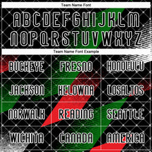 Load image into Gallery viewer, Custom Black Red-Kelly Green Palestine Geometric Shape Sublimation Volleyball Uniform Jersey