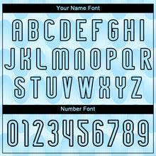 Load image into Gallery viewer, Custom Light Blue Black-White Lines And Waves Sublimation Volleyball Uniform Jersey