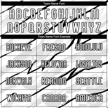 Load image into Gallery viewer, Custom White Black Abstract Brush Sublimation Volleyball Uniform Jersey