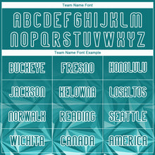 Load image into Gallery viewer, Custom Midnight Green White Geometric Shape Sublimation Volleyball Uniform Jersey