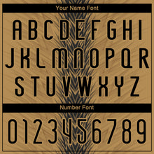 Load image into Gallery viewer, Custom Old Gold Black Arrow Shape Sublimation Volleyball Uniform Jersey