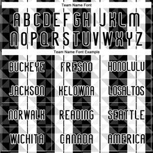 Load image into Gallery viewer, Custom Black White Geometric Shape Sublimation Volleyball Uniform Jersey