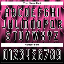 Load image into Gallery viewer, Custom Pink Black-White Lines Sublimation Volleyball Uniform Jersey