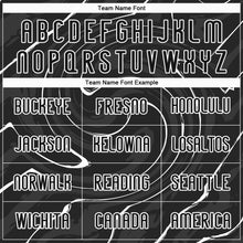 Load image into Gallery viewer, Custom Black White Liquid Fluid Sublimation Volleyball Uniform Jersey