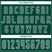 Load image into Gallery viewer, Custom Midnight Green White Geometric Shape Sublimation Volleyball Uniform Jersey