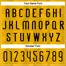 Load image into Gallery viewer, Custom Gold Black Geometric Shape Sublimation Volleyball Uniform Jersey