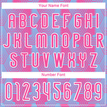 Load image into Gallery viewer, Custom Light Blue Pink-White Geometric Shape Sublimation Volleyball Uniform Jersey