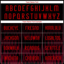 Load image into Gallery viewer, Custom Black Red Zigzag Sublimation Volleyball Uniform Jersey