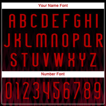 Load image into Gallery viewer, Custom Black Red Zigzag Sublimation Volleyball Uniform Jersey