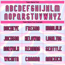 Load image into Gallery viewer, Custom White Pink-Black Liquid Fluid Sublimation Volleyball Uniform Jersey