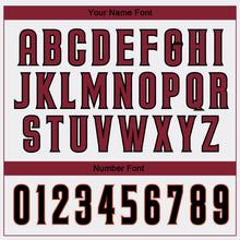 Load image into Gallery viewer, Custom White Black-Crimson Authentic Baseball Jersey