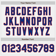 Load image into Gallery viewer, Custom White Royal Pinstripe Royal-Red Authentic Baseball Jersey