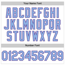 Load image into Gallery viewer, Custom White Light Blue Pinstripe Purple Authentic Sleeveless Baseball Jersey